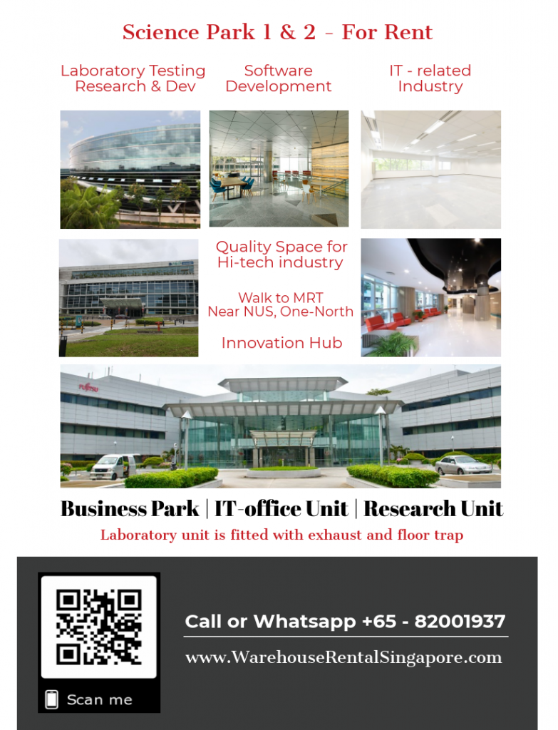 laboratory for rent at science park