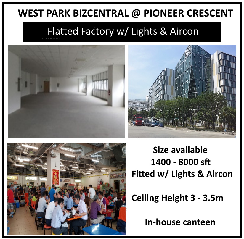west park biz central factory for rent