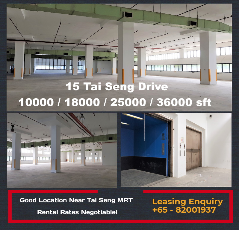 Large warehouse rental at Tai Seng