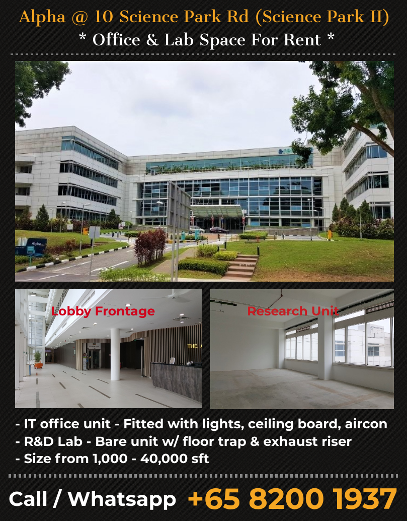 Lab Office for rent Science Park