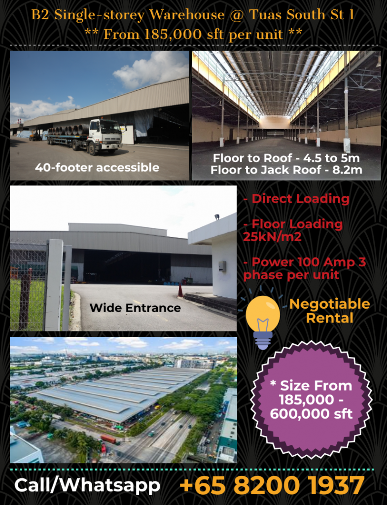 Tuas South Warehouse for rent