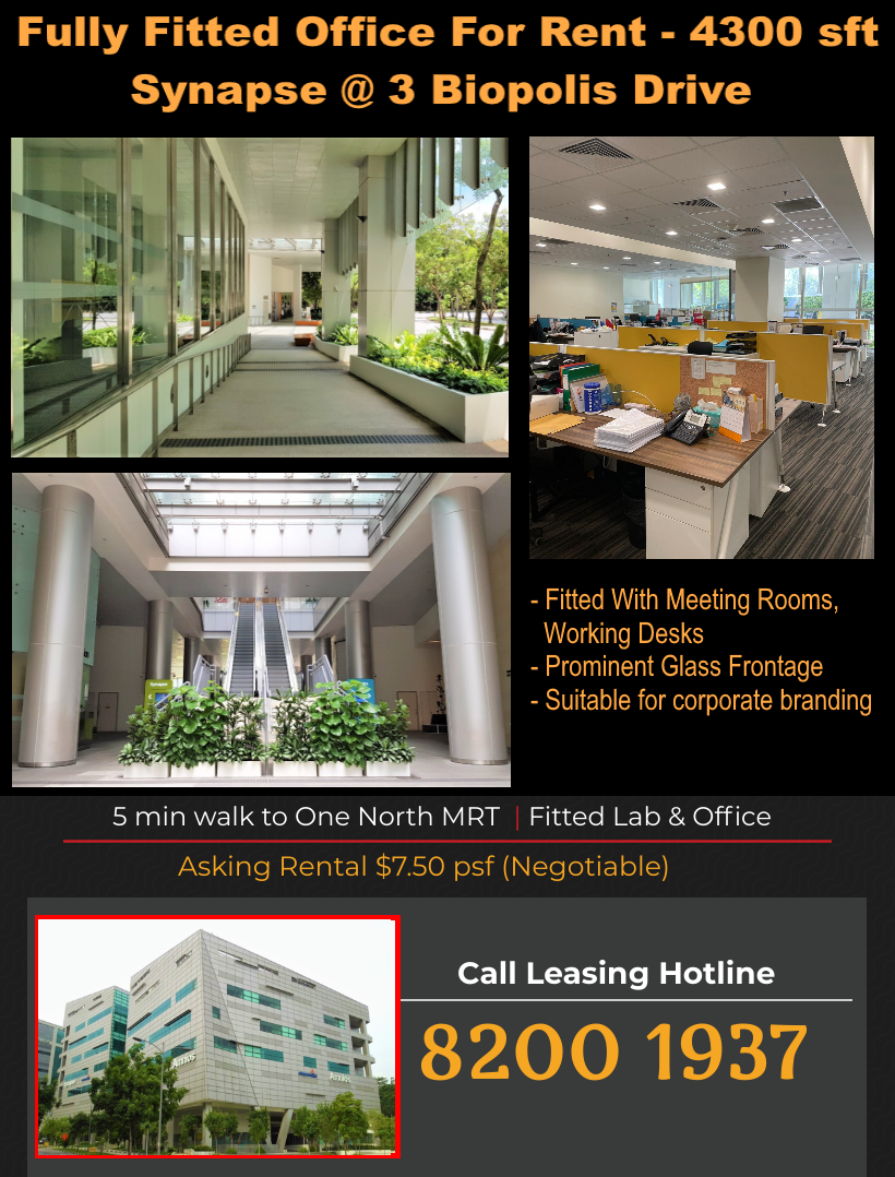 Biopolis office space for rent Synapse
