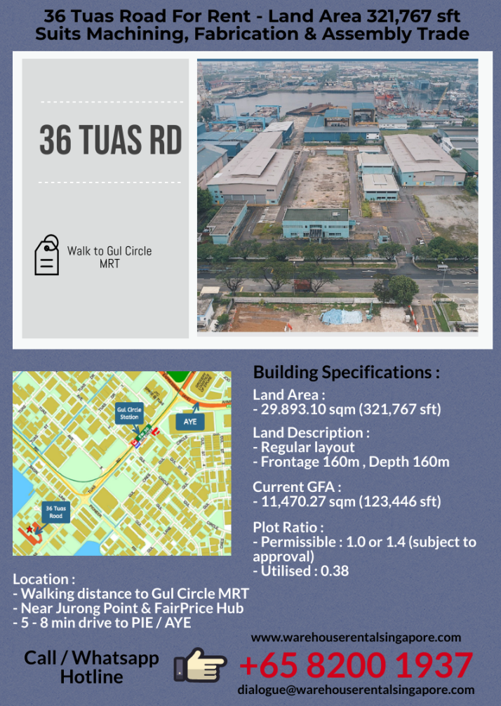 36 Tuas Road B2 Factory Tuas For Rent
