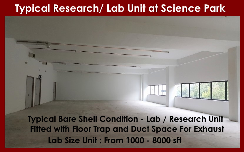 Lab for rent science park